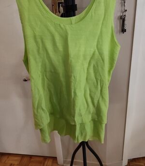 Women’s Cotton Camisole in Lime Green - XX-Large